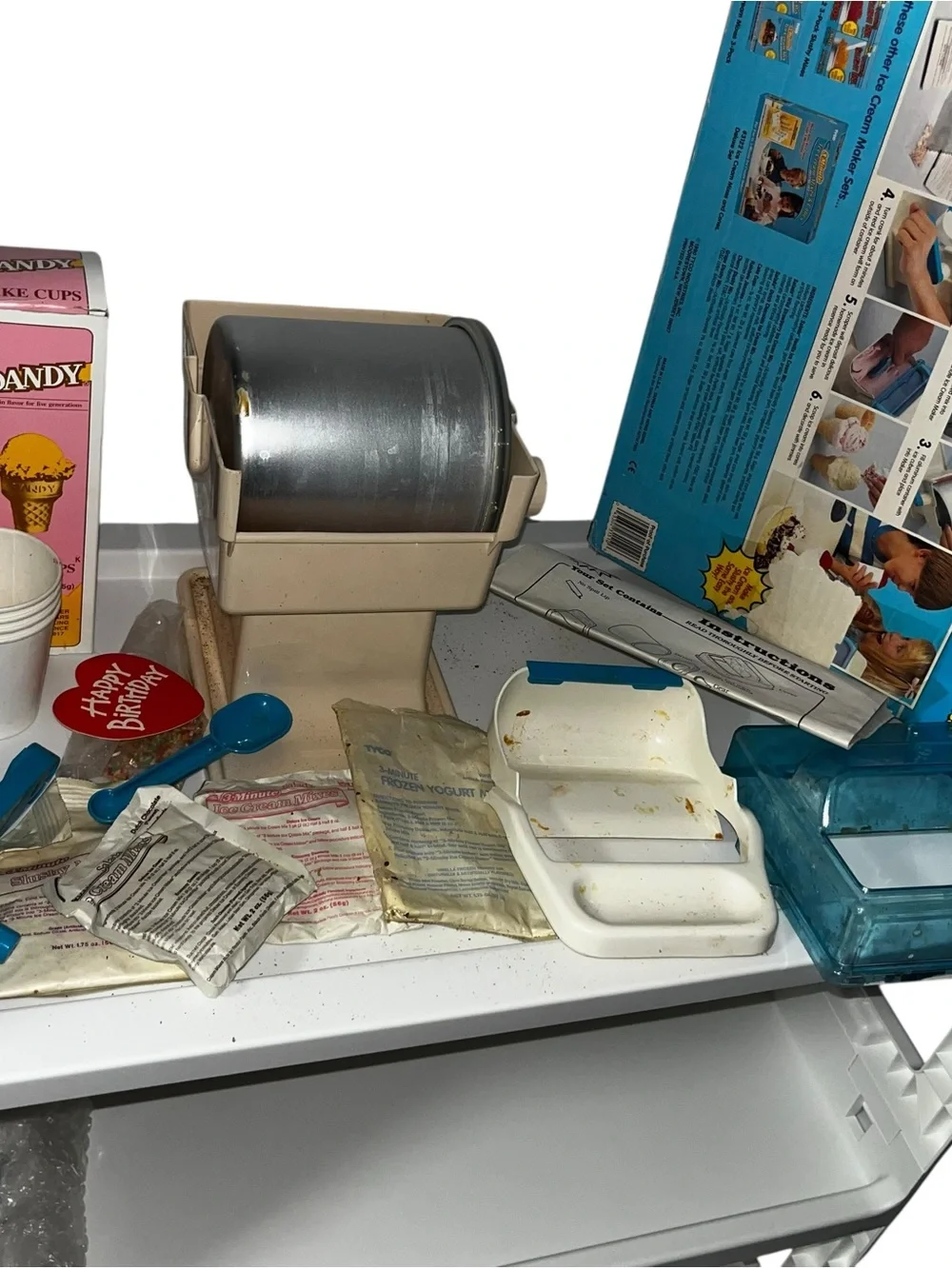Vintage Tyco kids toy real 3-Minute Ice Cream Maker complete with box 80s 90s